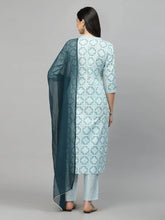 Women's Printed Cotton Blend Kurta Pant Dupatta Set-COLINSKY36